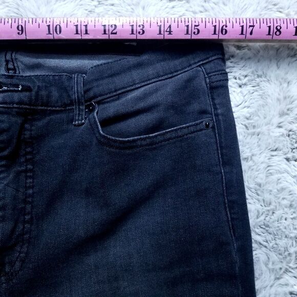 Jessica Simpson Jeans Womens 12/31 Black High Rise Crop Boot Dark Wash Denim - Picture 3 of 12